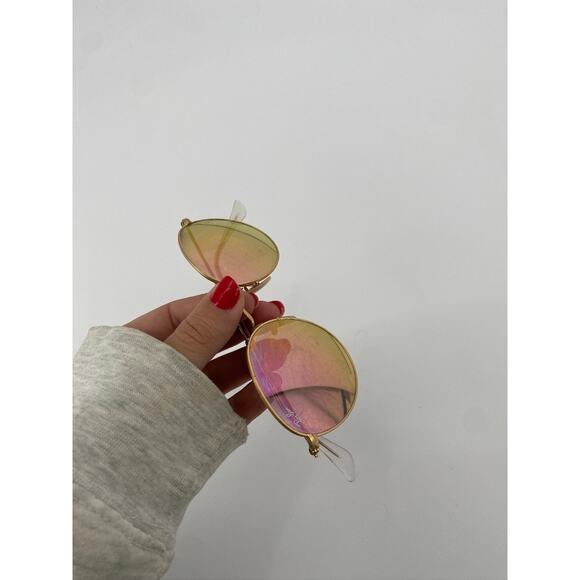 Ray Ban Pink Round Flash Lens Sunglasses main image 6